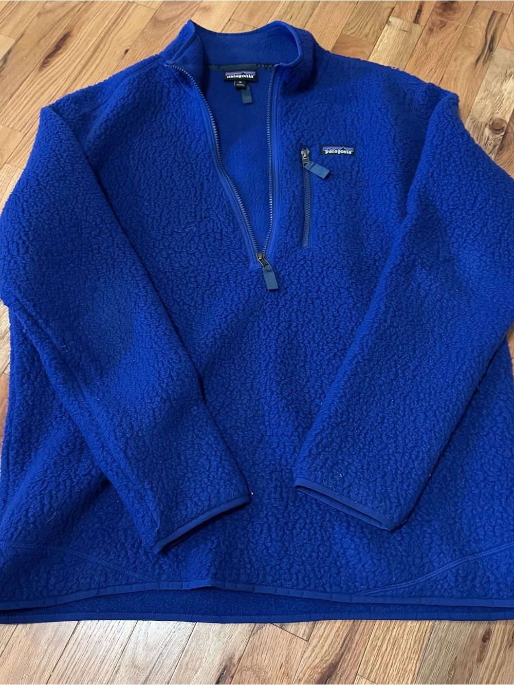 Patagonia Men’s Royal Blue Half-Zip Sherpa Fleece Pullover